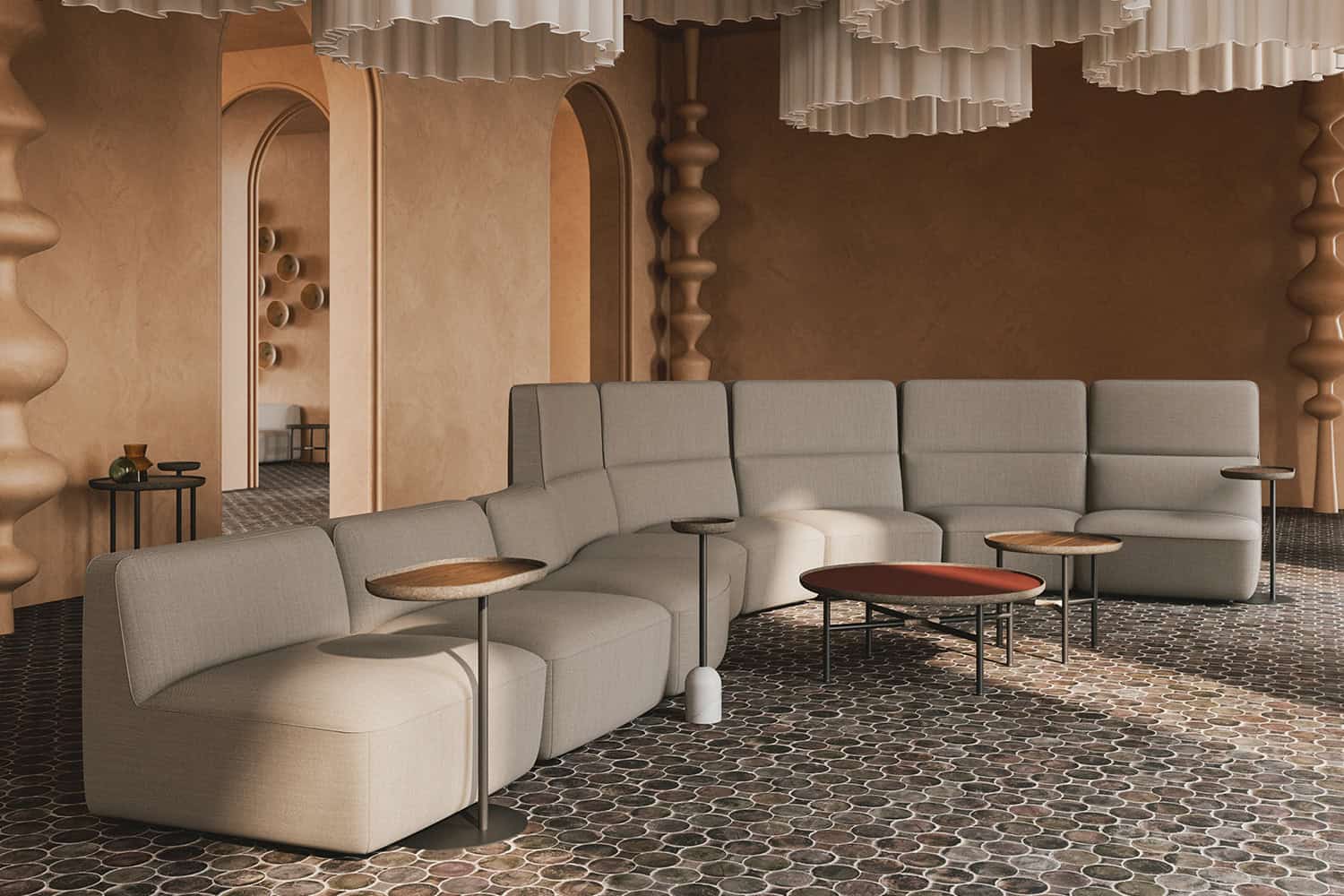 plus seating staged in a room